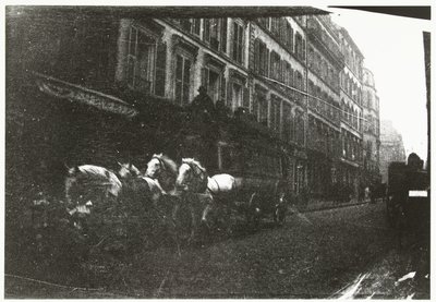 Straßenszene mit Pferden und Kutsche in Paris von George Hendrik Breitner