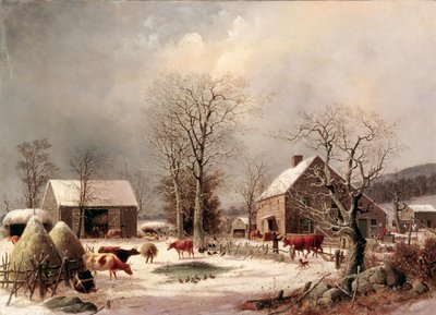 Bauernhof im Winter von George Henry Durrie