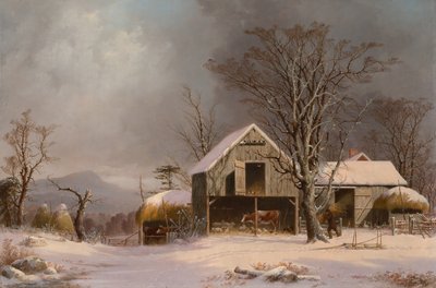 Winterszene in Neuengland von George Henry Durrie