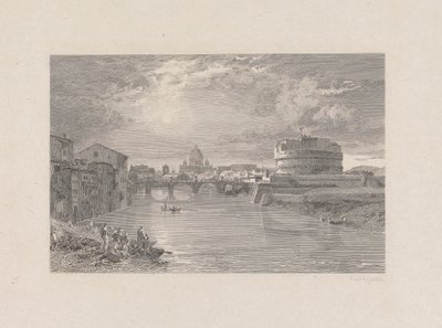 Rom; Brücke und Schloss St. Angelo am Tiber von George Hollis