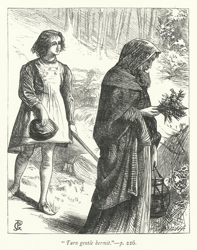 Illustration für Der Einsiedler (Gravur) von George John Pinwell