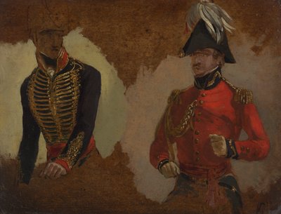 Studien der Uniform der Royal Horse Artillery und eines A.D.C. des Oberbefehlshabers: eine Studie für 