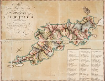 Plan von Tortola nach einer Vermessung von George King von George King