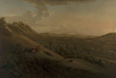 Box Hill, Surrey, mit Dorking in der Ferne von George Lambert