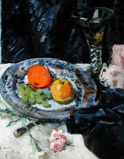 Stillleben mit Früchten von George Leslie Hunter