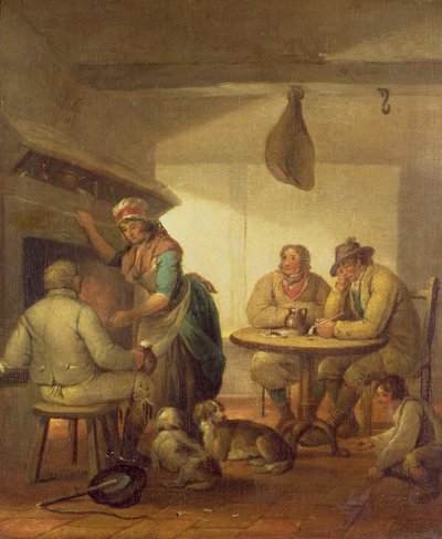 Landvolk bei einem Gasthausfeuer, 1796 von George Morland