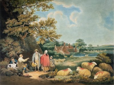 Die Hirten, graviert von William Ward, veröffentlicht von H. Morland, 1806 von George Morland