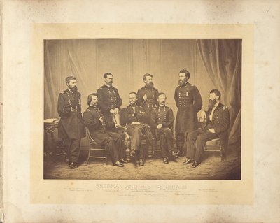 Sherman und seine Generäle von George N. Barnard