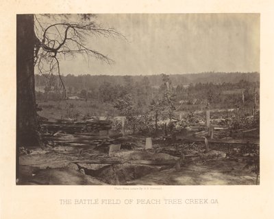 Das Schlachtfeld von Peach Tree Creek, Georgia von George N. Barnard