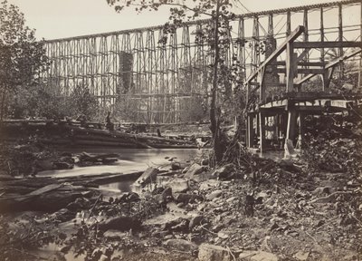Trestle-Brücke bei Whiteside von George N. Barnard