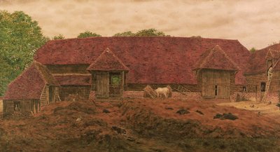 Die alte Scheune in Whitchurch von George Price Boyce