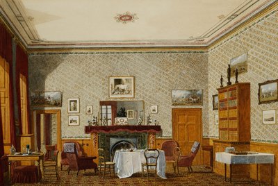 Das Innere eines Zimmers, Christ Church, Oxford von George Pyne