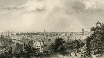 Stadt New York, von Brooklyn Heights, 1874 von George R. Hall