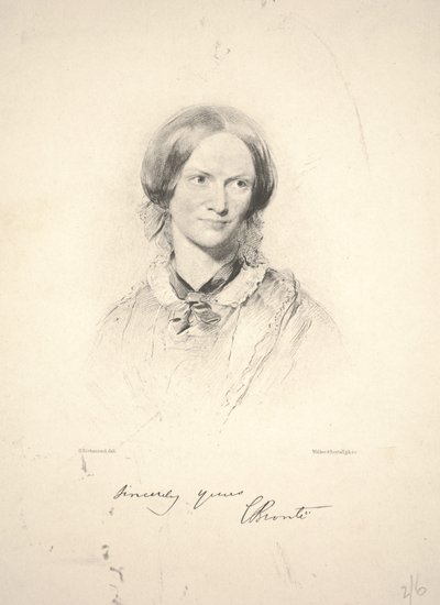 Charlotte Brontë, graviert von Walker & Boutall von George Richmond