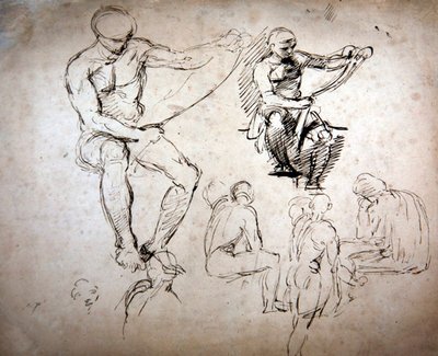Nackte Männer - Studien für die Alten von George Richmond