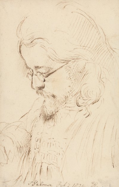 Porträt von Samuel Palmer, Kopf und Schultern von George Richmond