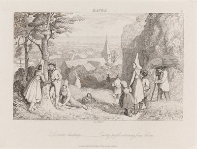 Rückkehr von der Arbeit, Havre, ca. 1821 von George Robert Lewis