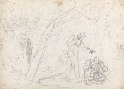 Verlassenheit und Rettung von Perdita aus Das Wintermärchen von George Romney