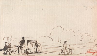 Kutsche auf Landstraße von George Romney