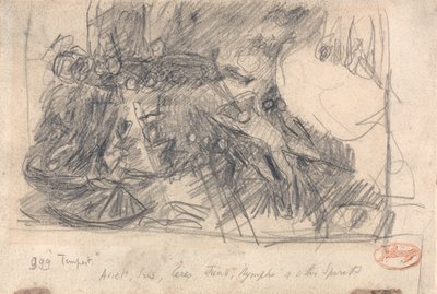 Kompositionsfigurstudie, möglicherweise Satan, der über die Hölle herrscht von George Romney