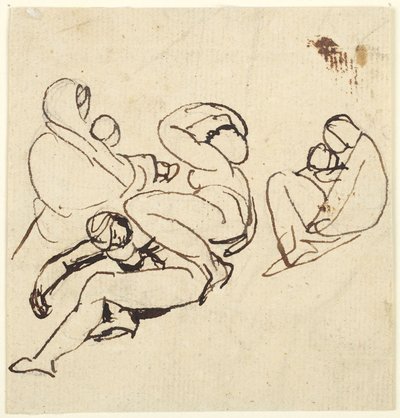 Studien von Frauen und Kindern im Leid von George Romney