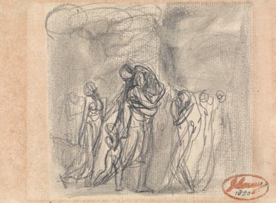 Flüchtende Gruppe von Figuren von George Romney