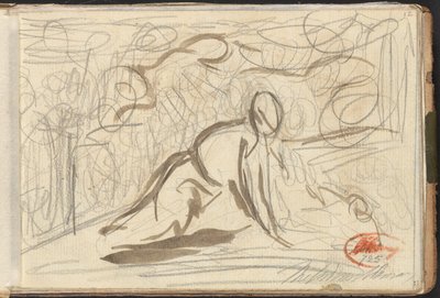 Kniende Figur, umgeben von anderen Figuren von George Romney