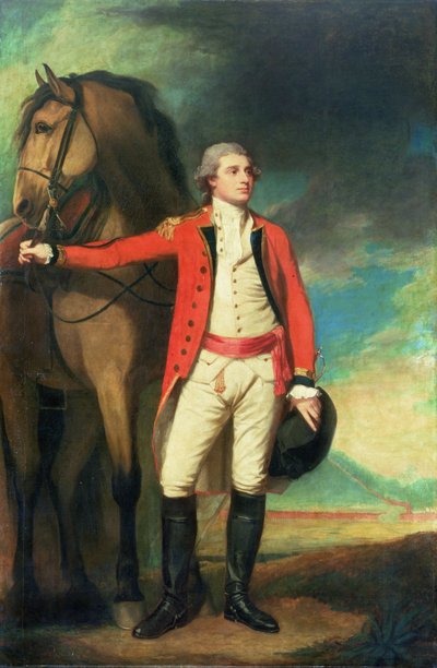 Porträt von Generalmajor James Hartley, in der Uniform eines Hauptmanns der Bombay-Armee von George Romney