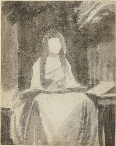 Porträtstudie von Lady Hamilton als St. Cecilia von George Romney
