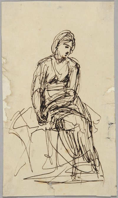 Sitzende weibliche Figur von George Romney