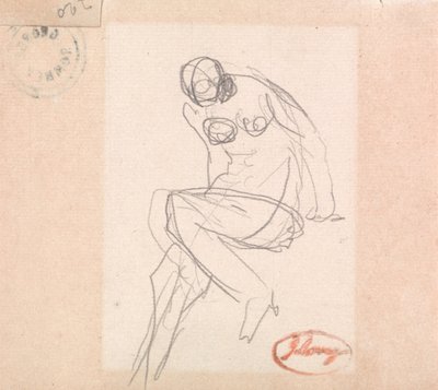 Sitzender weiblicher Akt, wahrscheinlich für "Susanna und die Ältesten" von George Romney