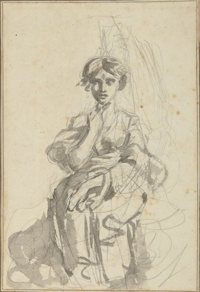 Sitzende weibliche Figur von George Romney
