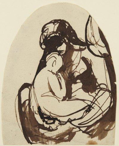 Sitzende Frau mit Kind von George Romney