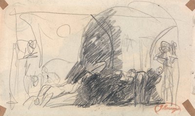 Skizze für Howard Szene von George Romney