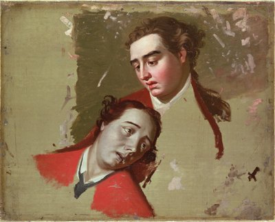 Studie für den Tod von General Wolfe in Quebec, 1762-63 von George Romney