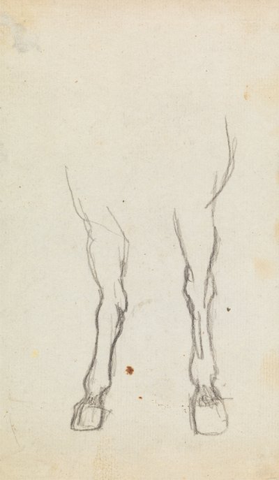Studie der Hufe eines Pferdes von George Romney
