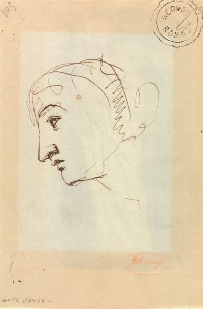 Frauenkopf im Profil von George Romney