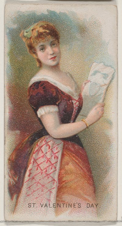 Valentinstag, Vereinigte Staaten, aus der Feiertagsserie N80 für Duke-Marken-Zigaretten von George S. Harris and Sons