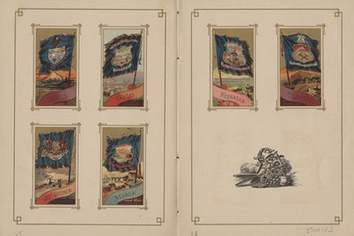Flaggen aller Nationen und der Vereinigten Staaten von Amerika - Seiten 35 und 36, 1887 von George S. and Sons Harris