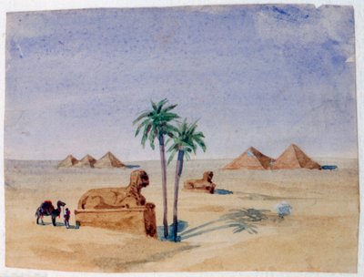 Sphinx und Pyramiden, Gizeh II, 1820-1876 von George Sand