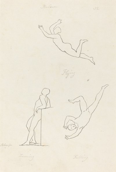 Lehnen, Fliegen und Fallen von George Scharf after John Flaxman