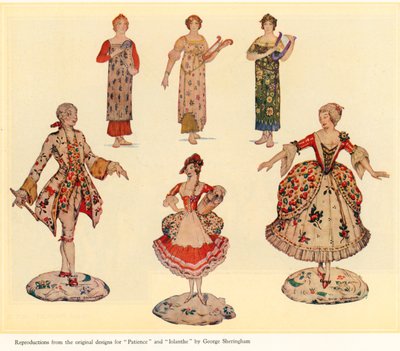 Originalentwürfe für Patience und Iolanthe von George Sheringham