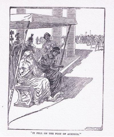 Es fiel auf den Fuß von Acrisius, aus The Heroes, veröffentlicht von George Allen und Unwin 1929 von George Soper