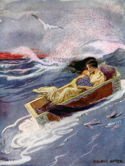 Perseus: "Und weg und hinaus aufs Meer trieben die Mutter und ihr Kind" von George Soper