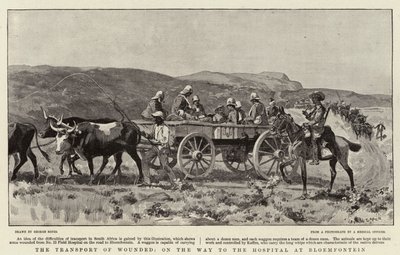 Transport von Verwundeten auf dem Weg zum Krankenhaus in Bloemfontein von George Soper