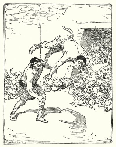 Theseus: "Theseus warf ihn über seine Schulter auf den Boden" von George Soper