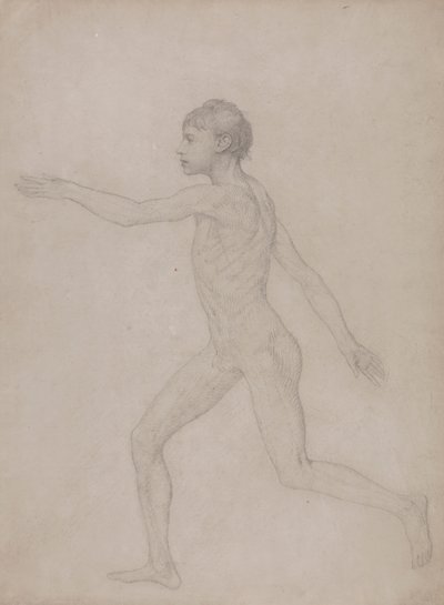 Menschliche Figur, Seitenansicht (Vorentwurf für die endgültige Studie für Tafel VIII) von George Stubbs
