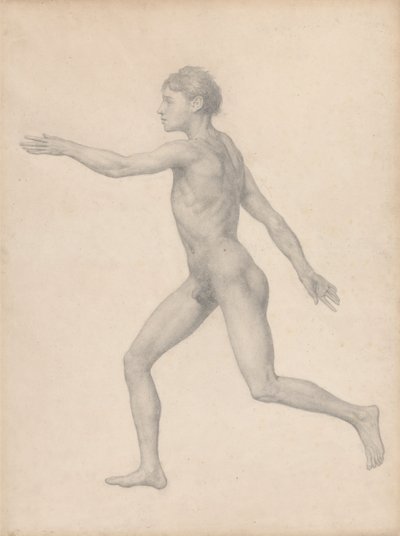 Menschliche Figur, Seitenansicht, unseziert (Fertige Studie für Tabelle VIII) von George Stubbs