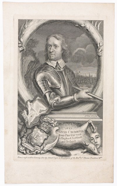 Oliver Cromwell, Lordprotektor von England, Schottland und Irland, 1653 von George Vertue
