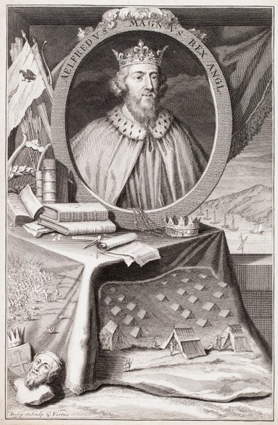 Porträt Alfreds des Großen von George Vertue